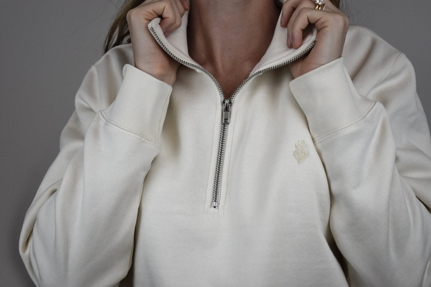 "Sacred Heart" - Women's Half-Zip Jumper